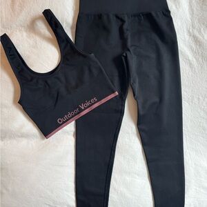 Outdoor Voices Black Activewear Set